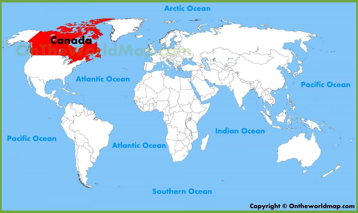 Lokacija Kanade na karti svijeta