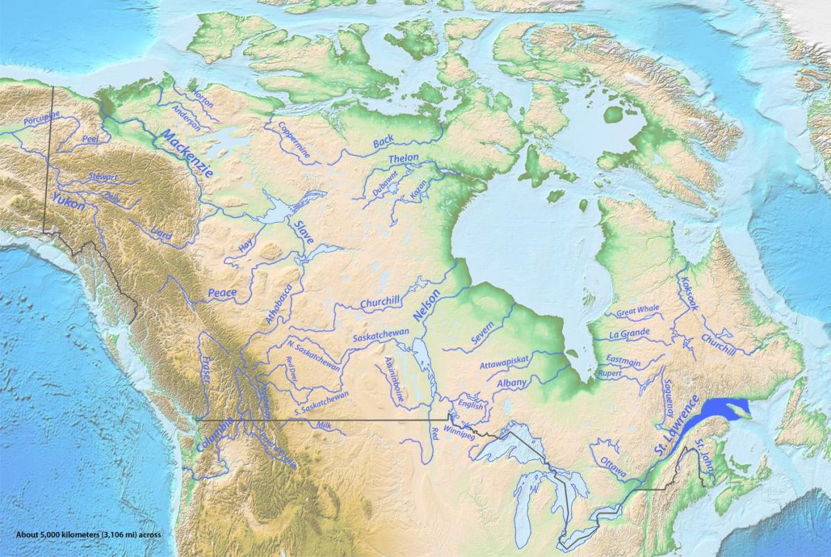 Kanada rijeka karti